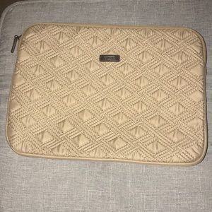 Tumi Champagne Quilted Sleeve 13.5" x 9.5"